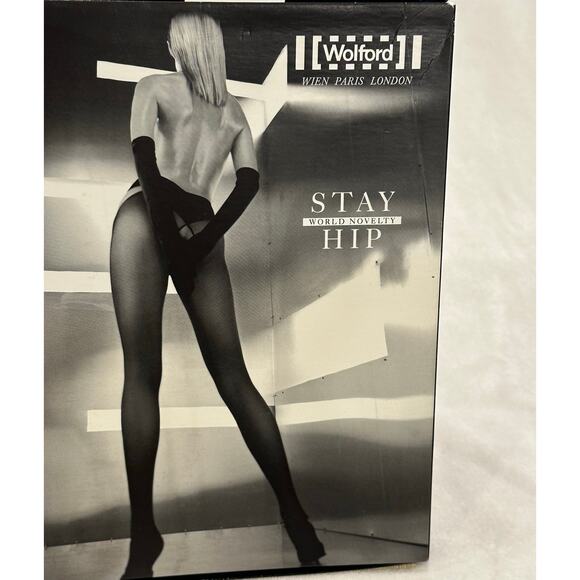 Wolford Black Stay Hip Hosiery - Picture 1 of 6
